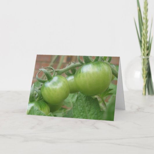 Carte de voeux aux tomates vertes (Devant)