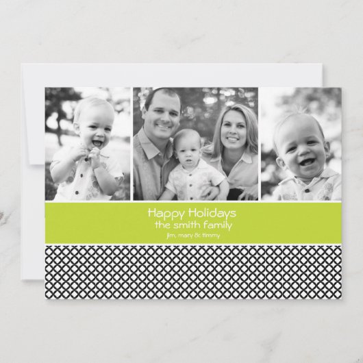 Carte de vœux avec 3 photos (Devant)