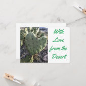 Carte de vœux avec amour du désert (Devant/Arrière en situation)