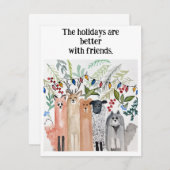 Carte de vœux avec aquarelle (Devant / Derrière)