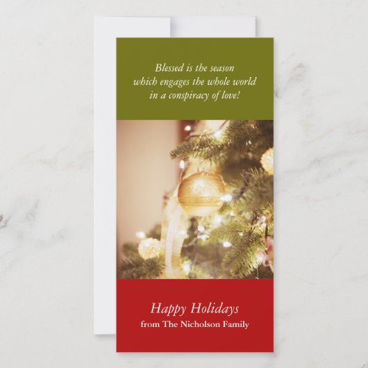 Carte de vœux avec arbre de Noël (Devant)