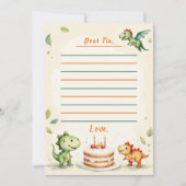 Carte de vœux avec capsule temporelle du dinosaure (Devant)