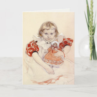 Carte De Voeux Avec Carl Larsson Peinture