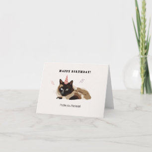 Carte de vœux avec chat en colère