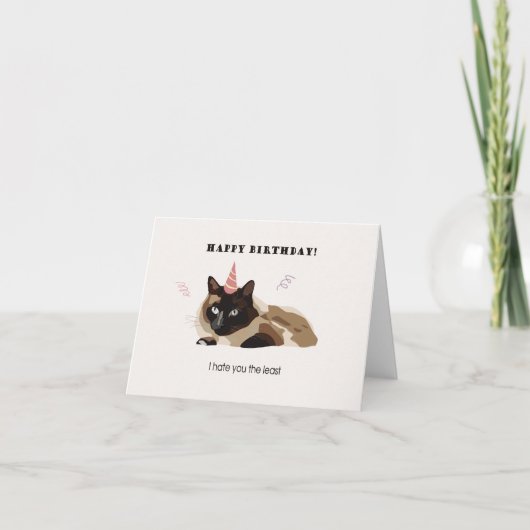 Carte de vœux avec chat en colère (Devant)