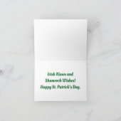 Carte de vœux avec chaton et trèfle (Intérieur)