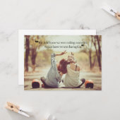 Carte de vœux avec citation sur la création de sou (Devant/Arrière en situation)