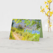 Carte de voeux avec Colibri (Fleur jaune)