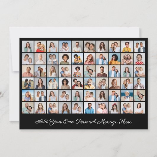 Carte de vœux avec collage de 60 photos à personna (Devant)