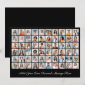 Carte de vœux avec collage de 60 photos à personna (Devant / Derrière)
