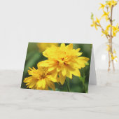 Carte de vœux avec couverture florale jaune (Fleur jaune)