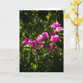 Carte de vœux avec couverture florale rose (Fleur jaune)