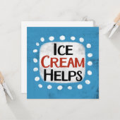 Carte de voeux avec crème glacée (Devant/Arrière en situation)