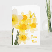 Carte de vœux avec de belles jonquilles (Devant)