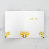 Carte de vœux avec de belles jonquilles (Intérieur)