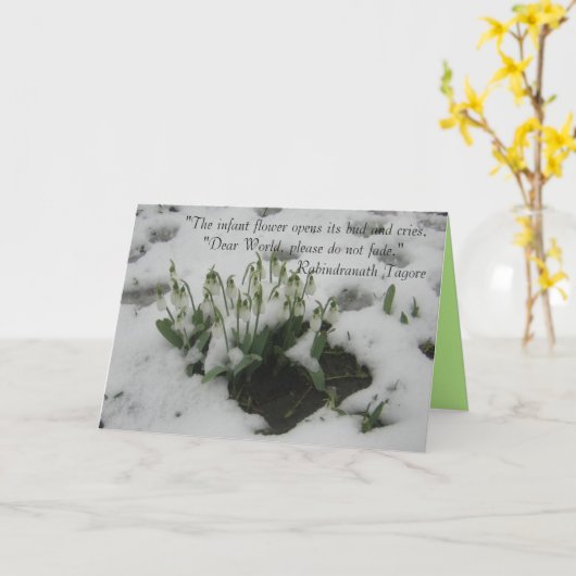 Carte de voeux avec devis réfléchi (Fleur jaune)