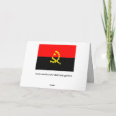 carte de vœux avec drapeau de l'angola (Dos)