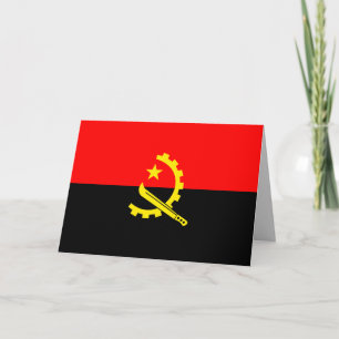 carte de vœux avec drapeau de l'angola