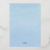 Carte de vœux avec feuille d'aluminium et aquarell (Verso)