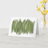Carte de voeux avec haricots à cordes (Fleur jaune)