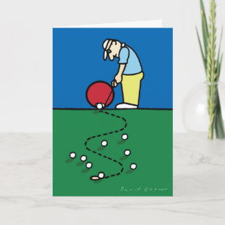 Carte de voeux avec illustration de golfeur