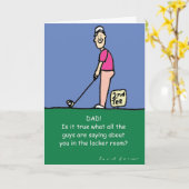 Carte de voeux avec illustration de golfeur (Fleur jaune)