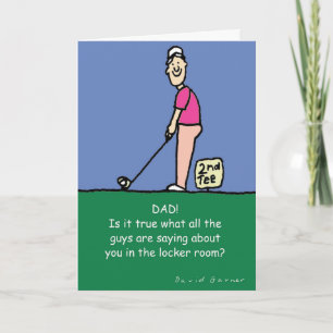 Carte de voeux avec illustration de golfeur