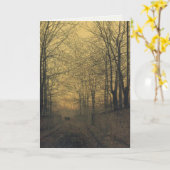 Carte de voeux avec John Atkinson Grimshaw Peintur (Fleur jaune)