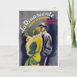 Carte de voeux avec la copie italienne vintage de