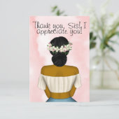 Carte de voeux avec la fille Boho afro-américaine (Debout devant)