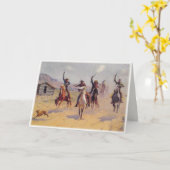 Carte de voeux avec la peinture de cowboy (Fleur jaune)