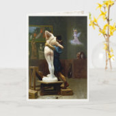 Carte de voeux avec la peinture de Jean-Léon (Fleur jaune)