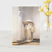 Carte de voeux avec la peinture de John Singer (Fleur jaune)