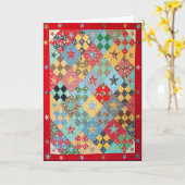 Carte de voeux avec la photo de l'édredon fait (Fleur jaune)