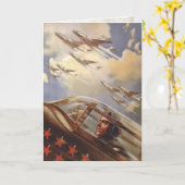 Carte de voeux avec la vieille propagande de (Fleur jaune)