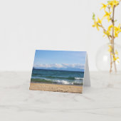 Carte de vœux avec lac Tahoe - vide à l'intérieur (Fleur jaune)