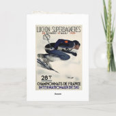 Carte de voeux avec l'affiche fraîche de ski de (Dos)