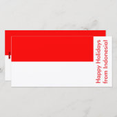 Carte de vœux avec le drapeau de l'Indonésie (Devant / Derrière)