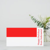 Carte de vœux avec le drapeau de l'Indonésie (Debout devant)