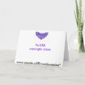 Carte de voeux avec le papillon et les fleurs (Dos)