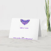 carte de voeux avec le papillon et les fleurs (Dos)