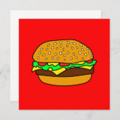 Carte de voeux avec l'hamburger (Devant / Derrière)