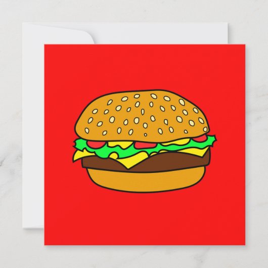 Carte de voeux avec l'hamburger (Devant)