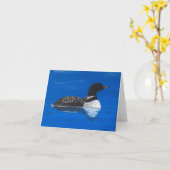 Carte de voeux avec Loon (Fleur jaune)