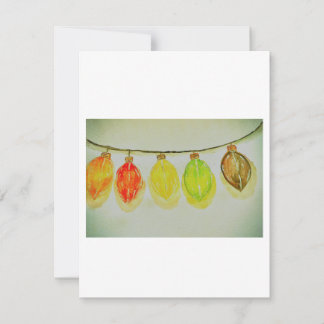 Carte de voeux avec lumière.