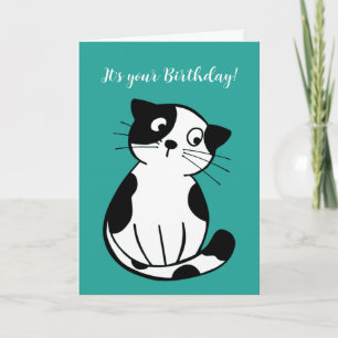 Carte de vœux avec motif de chat smoking