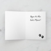 Carte de vœux avec motif de chat smoking (Intérieur)
