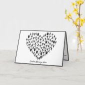 Carte de vœux avec motif de cœur zen pour yoga (Fleur jaune)