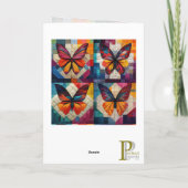 Carte de vœux avec motif de courtepointe papillon (Dos)