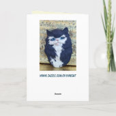 carte de vœux avec ornement de chaton (Dos)